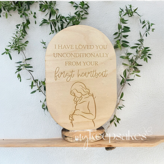Pregnant Lady - Personalised Plaque