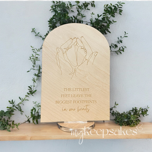 Hands Holding Baby's Feet - Personalised Plaque