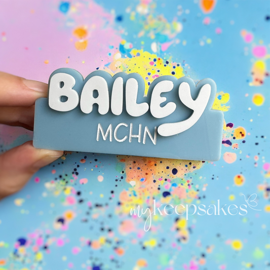 Personalised Occupation Badge | Bluey Style Font